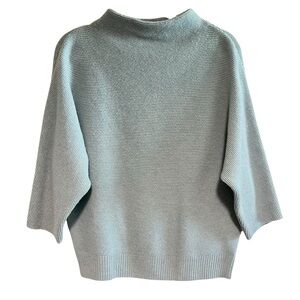 The Reset R Label Light Blue Grey Wool Cashmere Funnel Neck Sweater Size XS